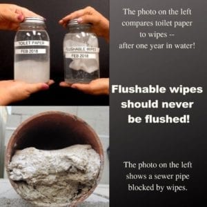 Baby Wipes in Your Sewer System
